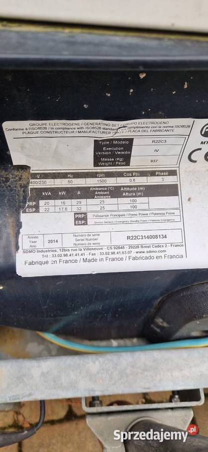 Agregat prądotwórczy jezdny sdmo 22 kV Namysłów