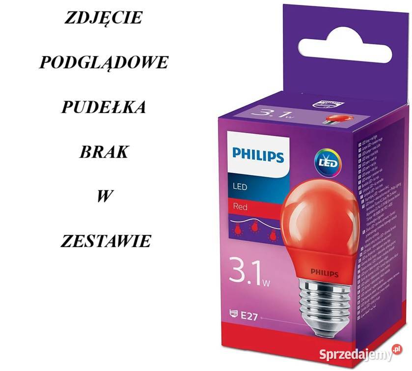 Żarówka LED Red Philips 31W E27 230V Kolorowa Legionowo