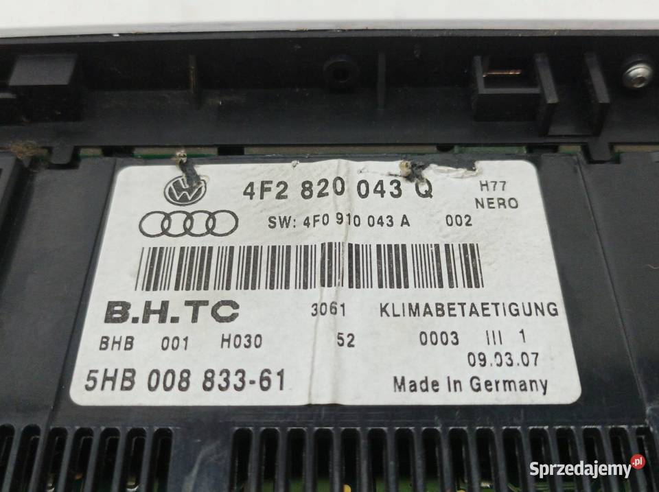 PANEL NAWIEWU 4F2820043Q Audi A6 III 20042011 C6 sprzedam