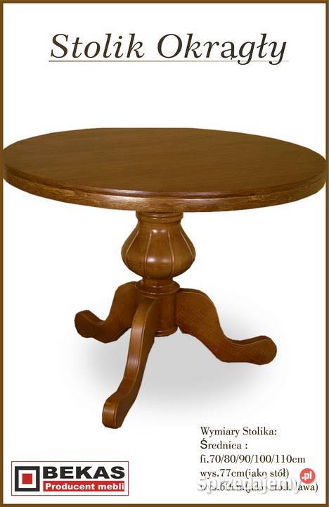 Stół Okrągły na czterech noga Ludwik Dąb Sierpin