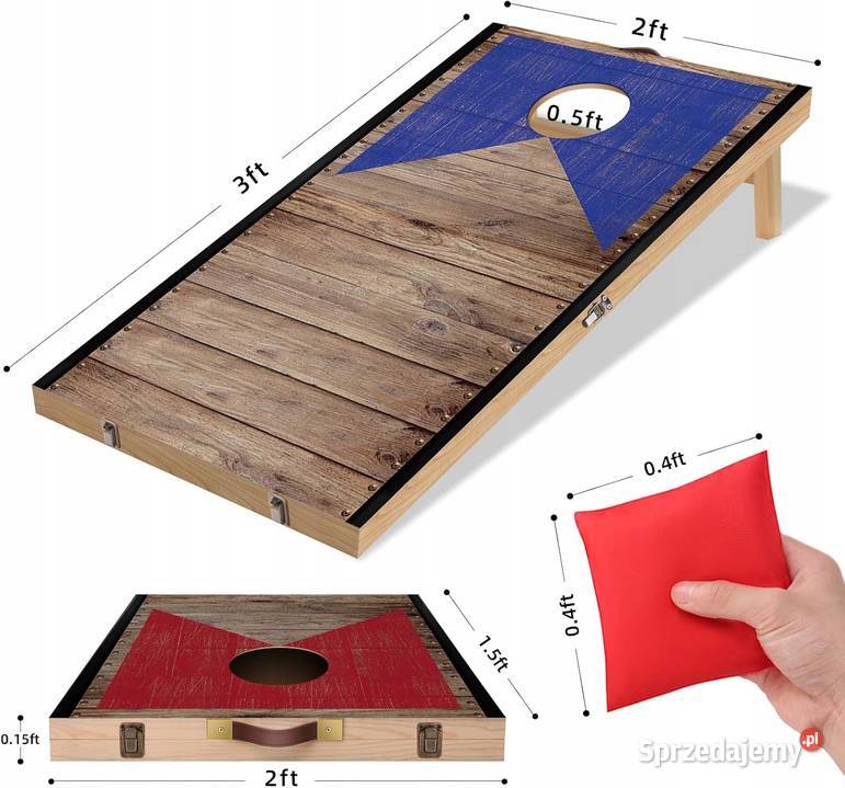 NZQXJXZ Cornhole Zestaw 90x60 Drewniane Plansze Myszyniec