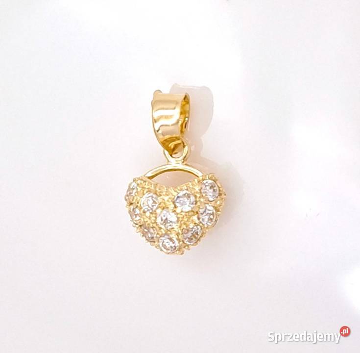 20 Wisiorek Złoty 585 Serce z kamieniami Z1104 sprzedam