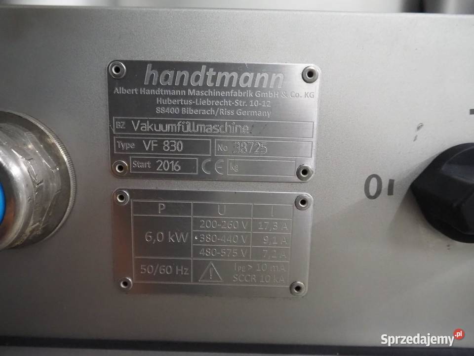 Handtmann VF 830 ALSystem 2280124216 Nadziewarka