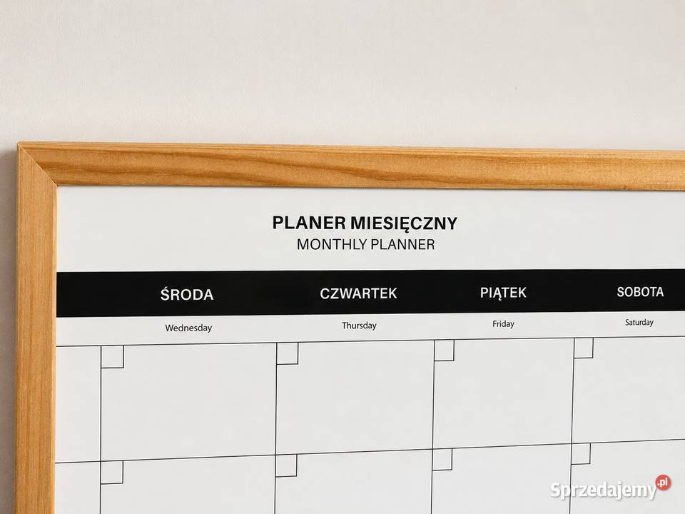 Tablica suchościeralna magnetyczna planer