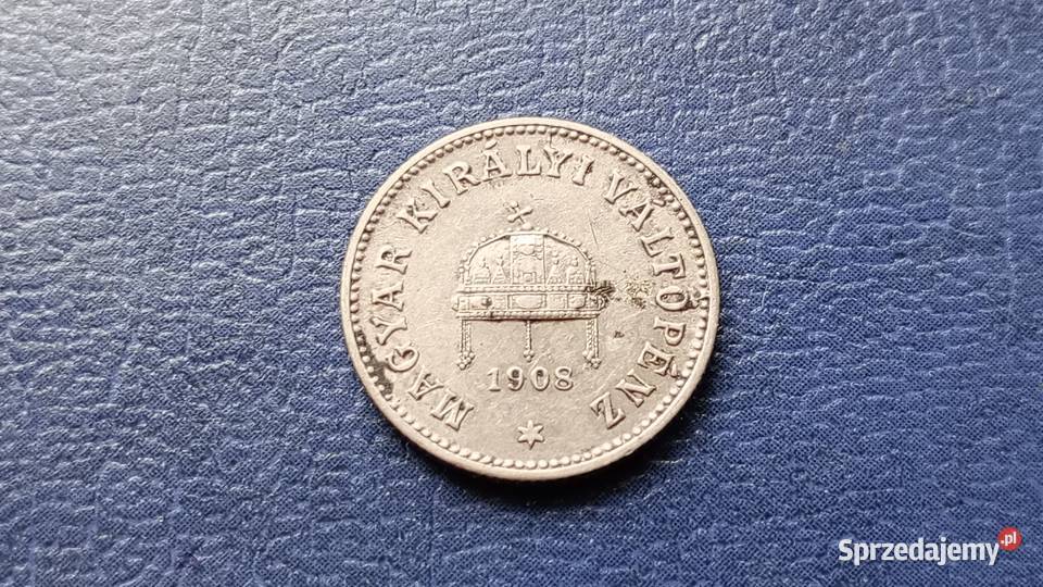 Stare monety 10 filler 1908 Węgry podkarpackie