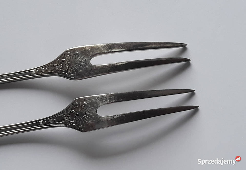 Posrebrzane widelce serwingowe do wędlin mięs 2 Pozostałe