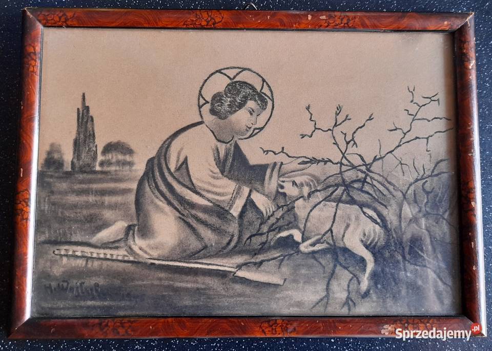 Obrazek Jesusa z 1940 roku Katowice