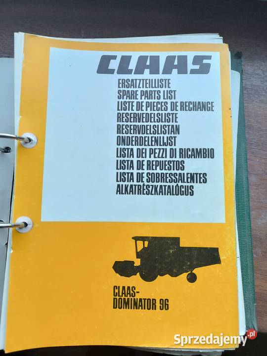 Katalog części Claas Dominator 86 96 itp łódzkie Łęczyca