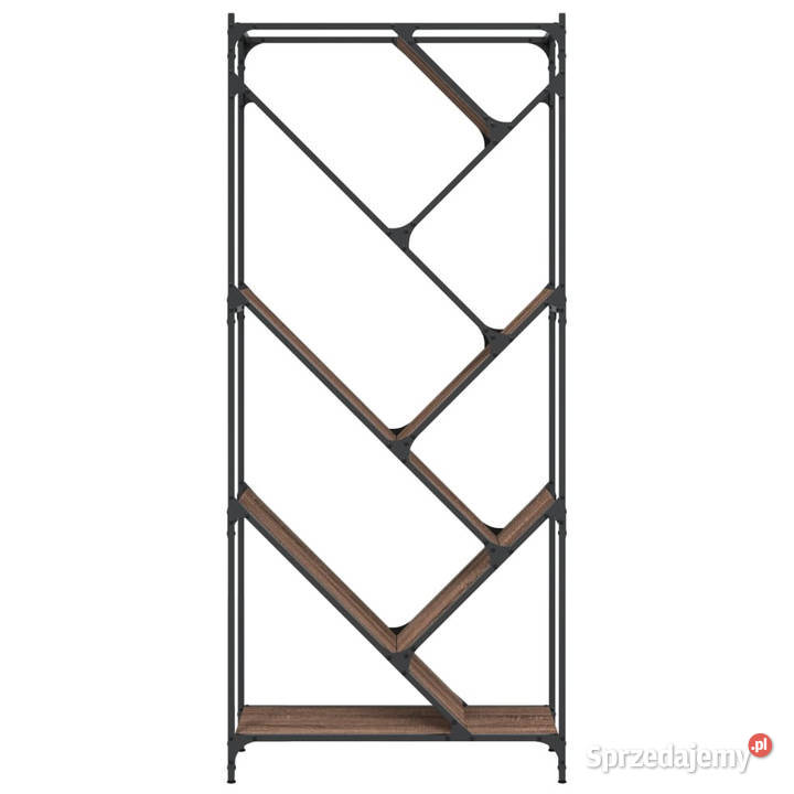 Regał brązowy dąb 79x30x180 materiał Warszawa
