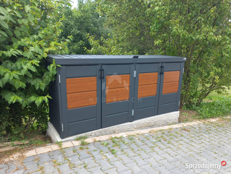 Zabudowa koszy na śmieci wiata śmietnikowa małopolskie Krynica-Zdrój