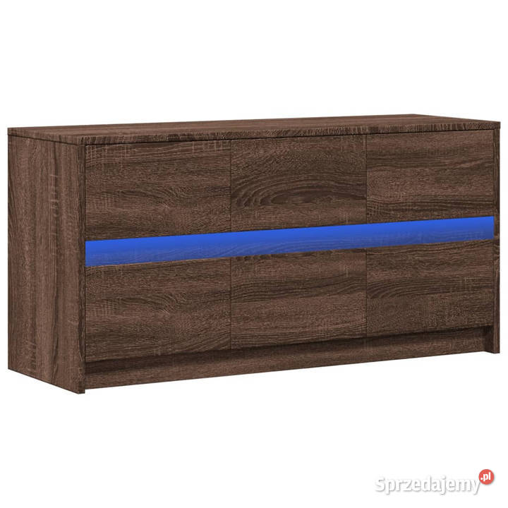 Szafka pod TV z LED brązowy dąb 100x34x50 Warszawa