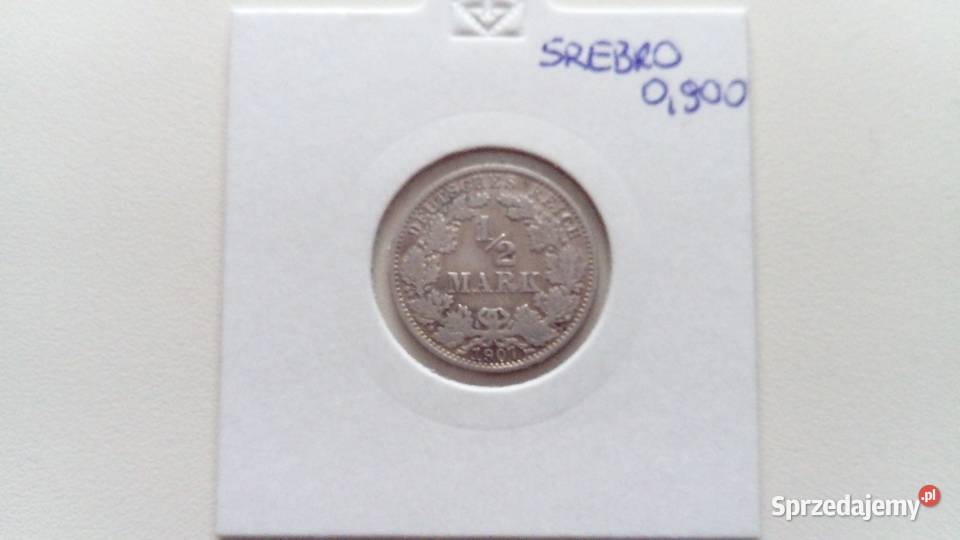 Moneta 12 marki 1907 r Srebro Niemcy Mosina