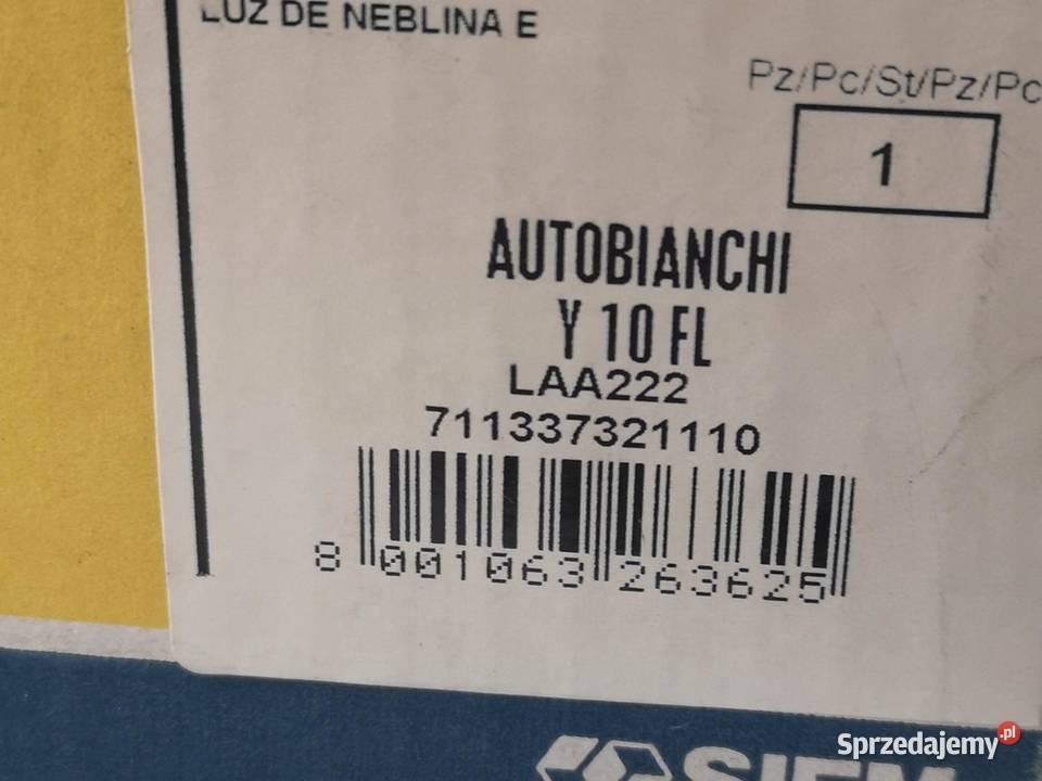 LAMPA HALOGEN LEWY LANCIA Y10 19851995 MAGNETI osobowe Światła do jazdy dziennej DRL