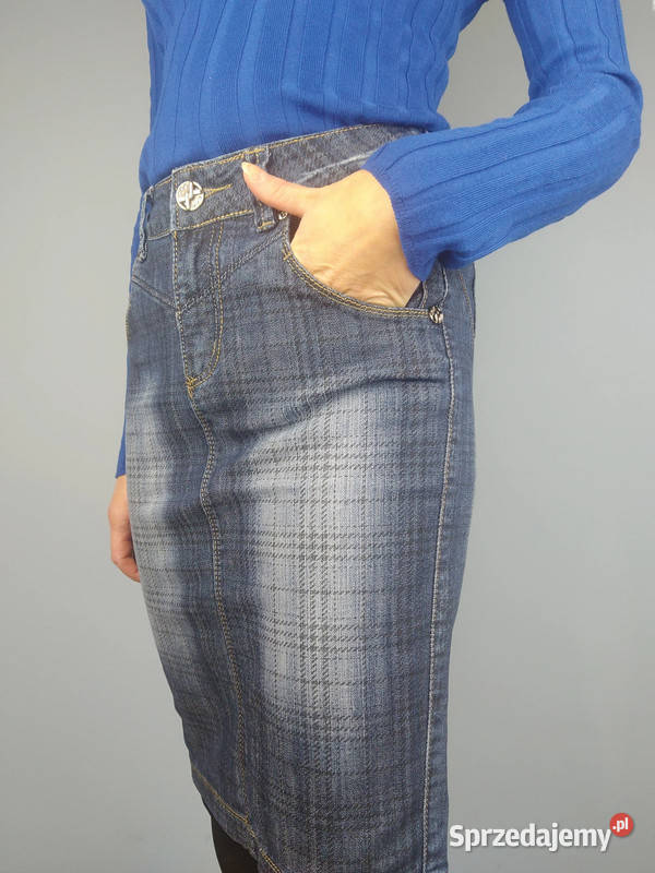 Spódnica damska jeansowa dżinsowa krótka tuba Spódnice i sukienki łódzkie Złoczew