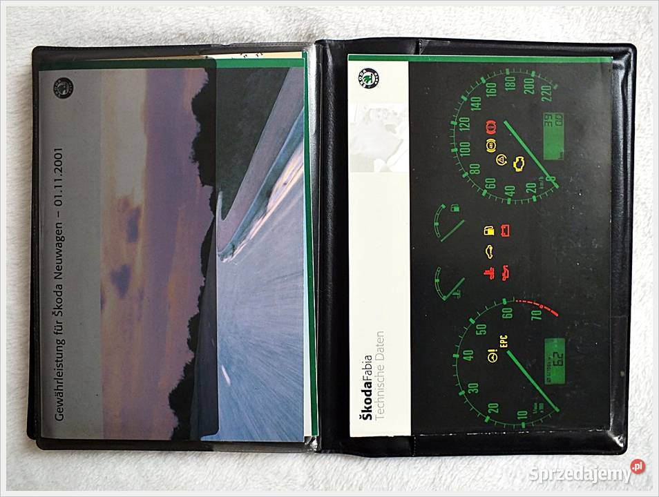 Skoda Fabia Książka serwisowa Dokumenty Żary