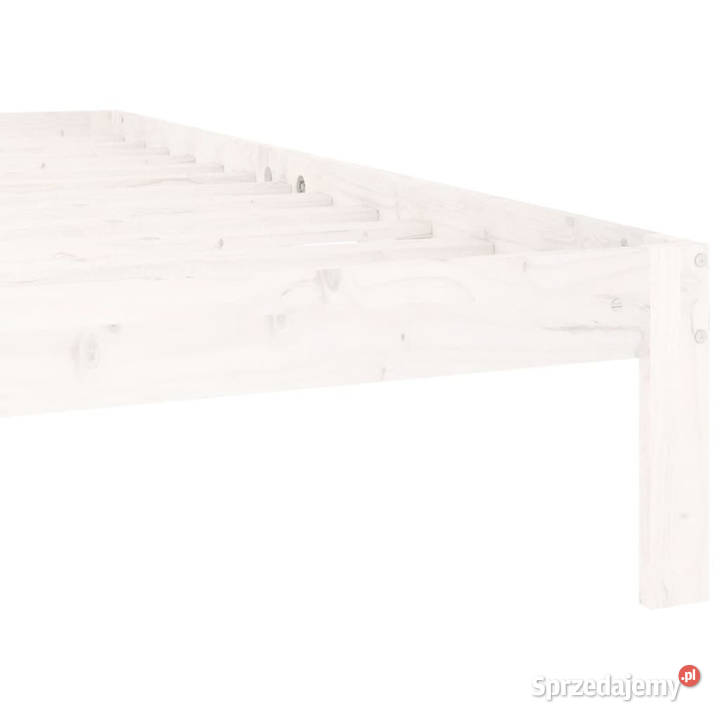 Rama łóżka biała lite drewno sosnowe 160 x 200