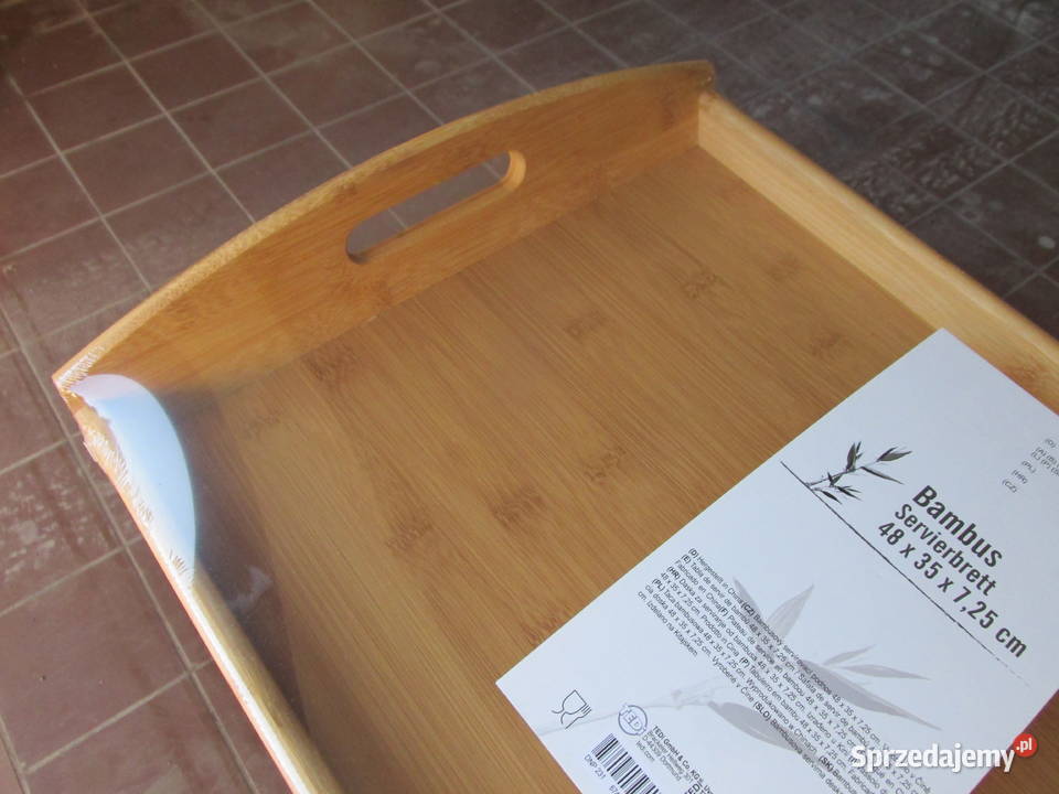 Nowa Taca bambusowa 48 x 35 x 7 Kraków sprzedam