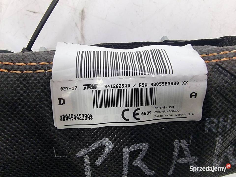 PODUSZKA AIRBAG PEUGEOT 308 9805583880