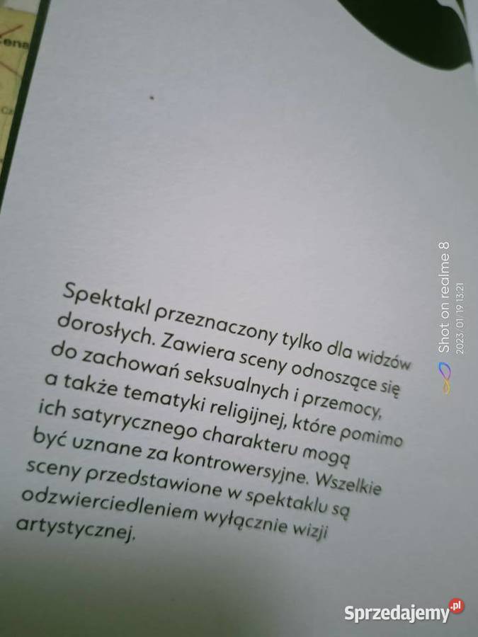 Klątwa program teatralny księgarnia Praga Warszawa sprzedam