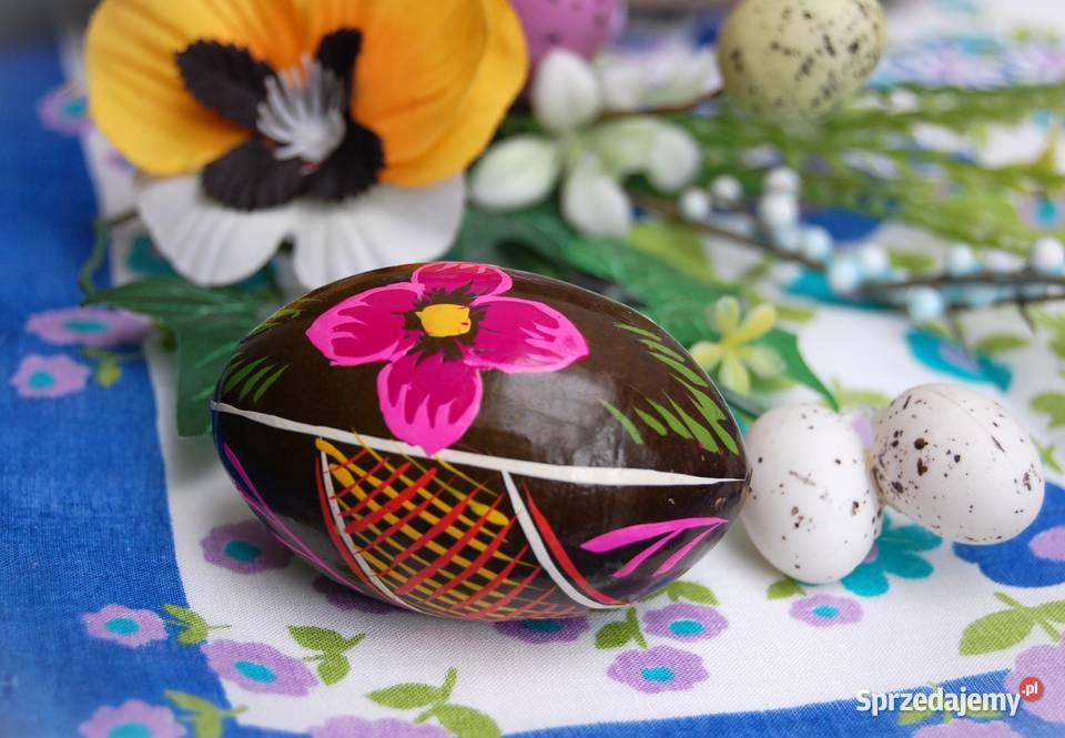 Stara pisanka drewniana ręcznie malowana 65 Lublin sprzedam