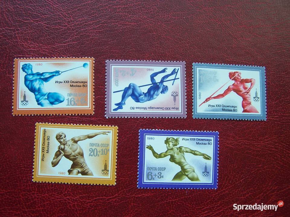 ZSRR 1980 MNH Mi 493236 Sport Olimpiada Moskwa Antyki, Sztuka, Kolekcje Tychy