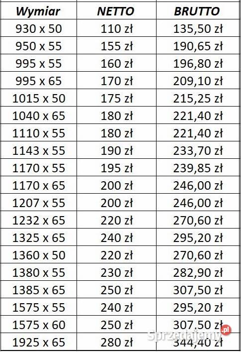 Pas pasek płaski 1325x65 do strugarki Sidzina sprzedam