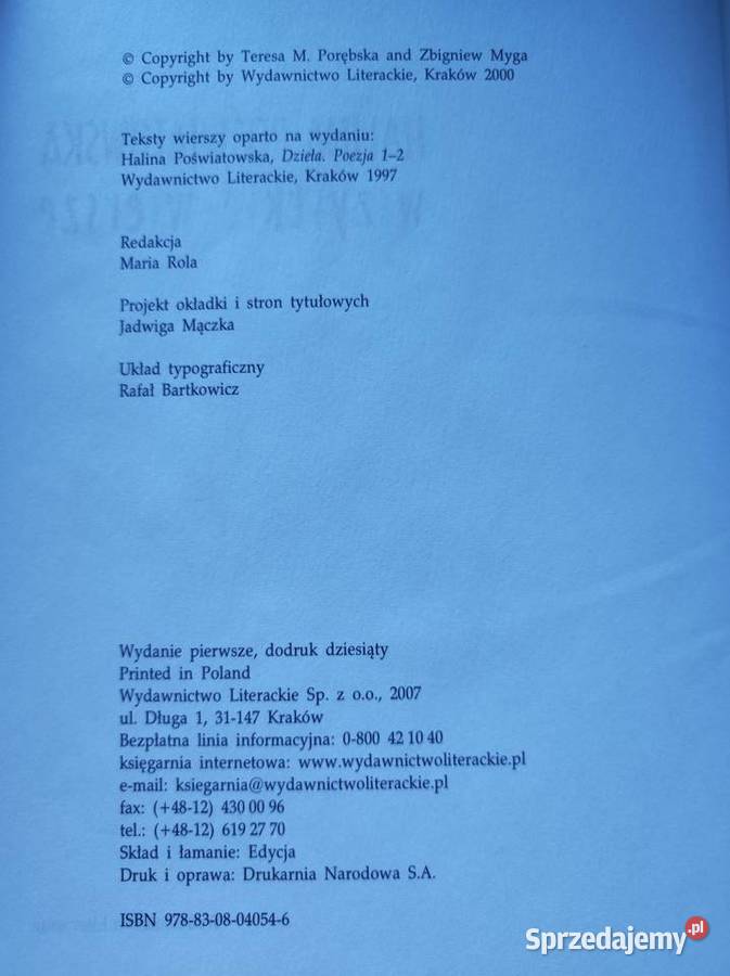 Wszystkie wiersze Halina Poświatowska Kielce