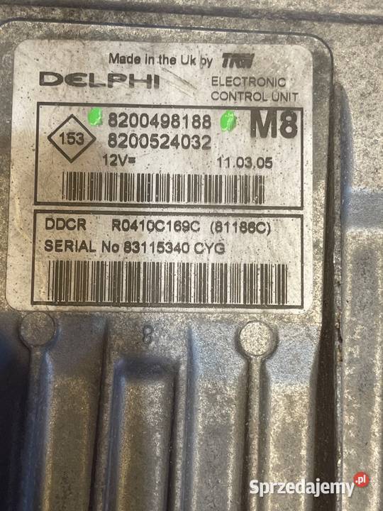 Komputer Renault 8200498188 osobowe Margonin sprzedam