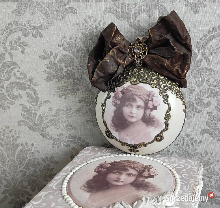 Szkatułka i medalion Rękodzieło decoupage Rękodzieło Stalowa Wola