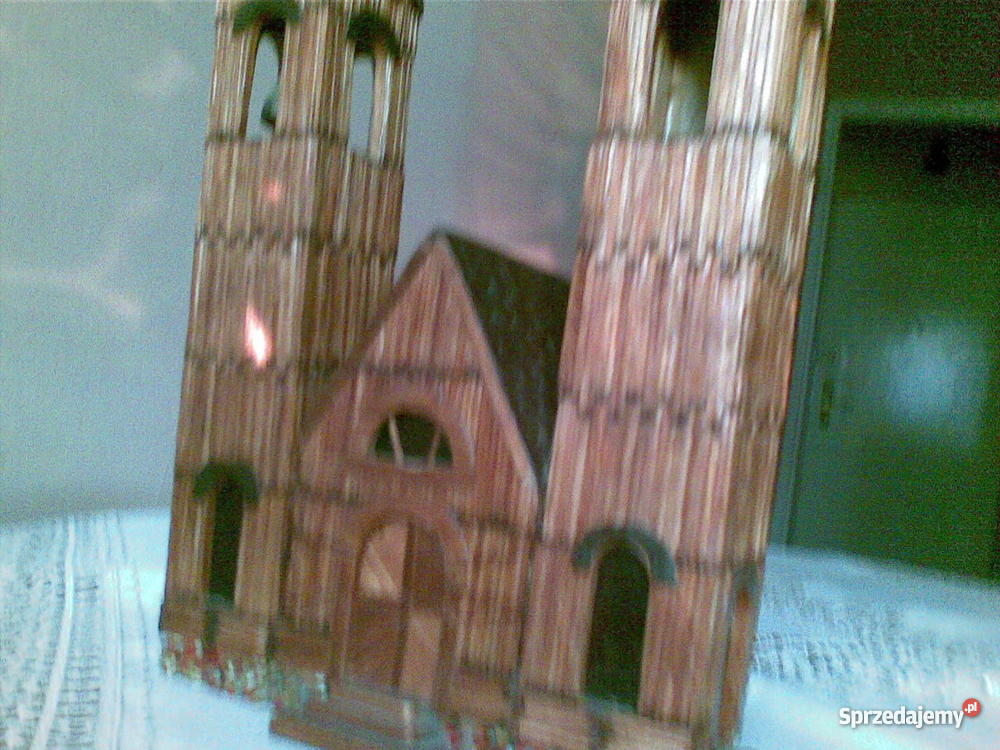 makieta kościoła z zapałek Pozostałe świętokrzyskie Jędrzejów