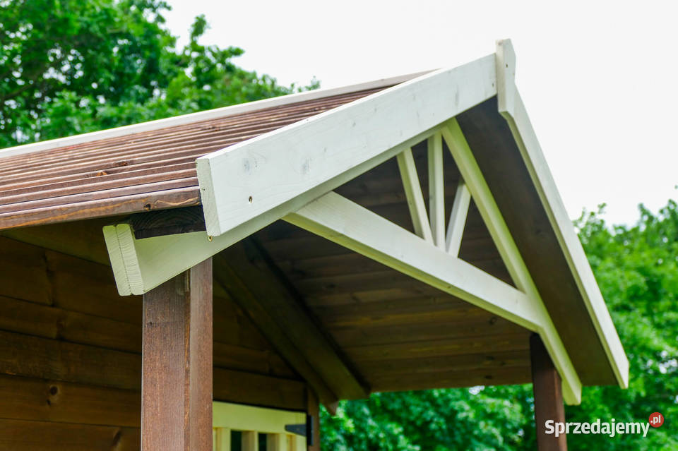 Duży domek ogrodowy dzieci z huśtawką Premium Trzemeśnia