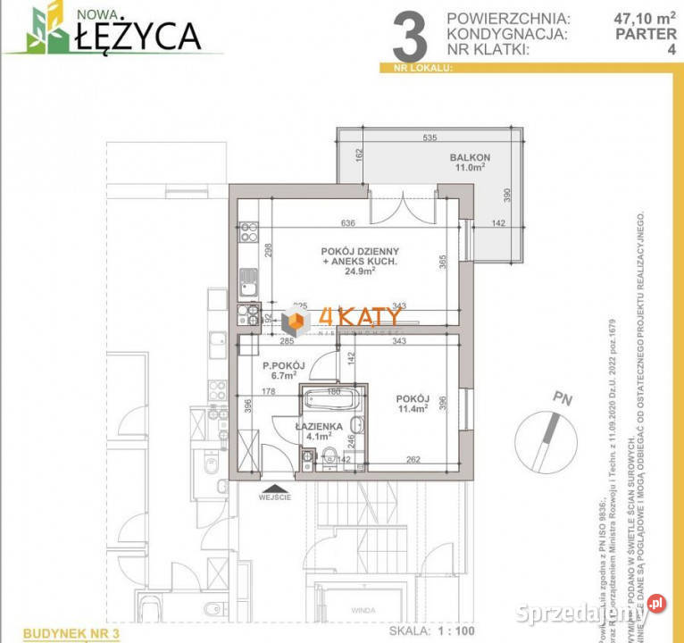 Mieszkanie Zielona Góra 471m2 2 pokoje 47.1m2 lubuskie
