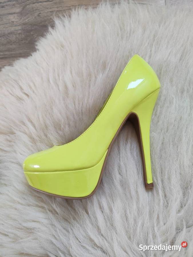 Neonowe szpilki Buty Look Platformy 37 Jasło