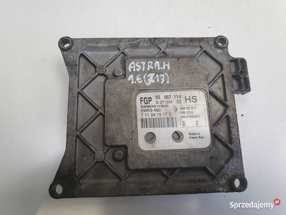 Opel Astra III H 16 16V STEROWNIK SILNIKA Komputery lubelskie Rudka