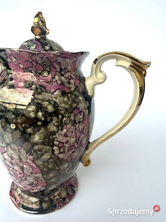 Luksusowy dzbanek Tułowice fioletowy marmurek Porcelana i szkło Kraków