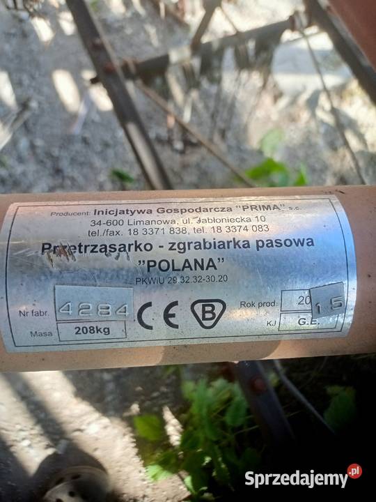 Sprzedam zagrabiarkę Maszyny zielonkowe śląskie Zamarski