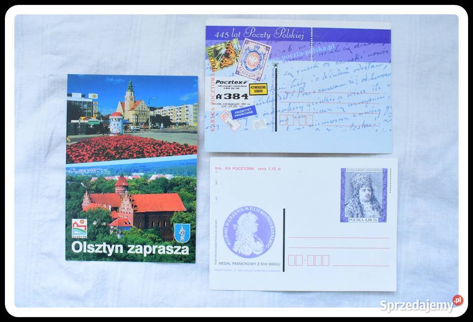 Pocztówki kartki pocztowe Olsztyn rocznicowa Poczty Polskiej