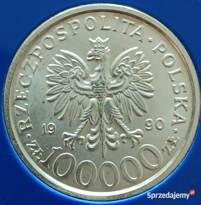 100 000 Solidarność 1990 r TYP B mennicze