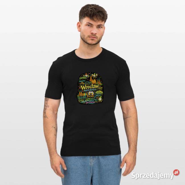 Obcisła koszulka męska Wrocław Kolorowa Kraków