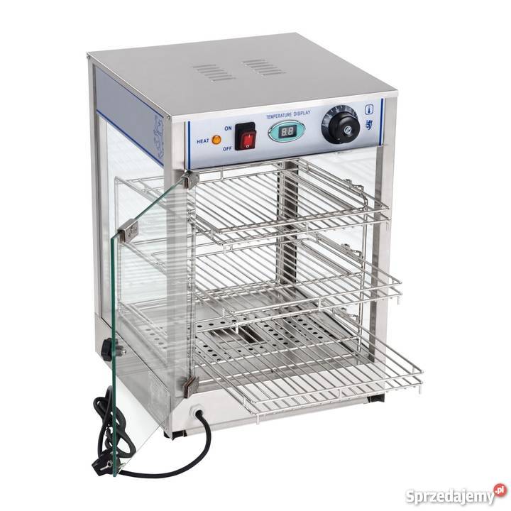 Witryna ekspozycyjna grzewcza 850W oświetlenie