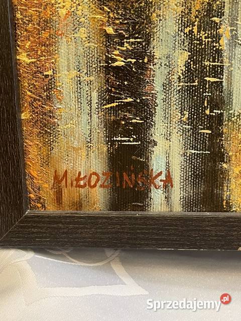 Jesienny Kraków z tramwajem Marlena Łozińska Malarstwo