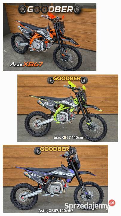 Cross Asix XB 67 140ccm chłodnica 4T Nowy XB 47 Bieliny sprzedam