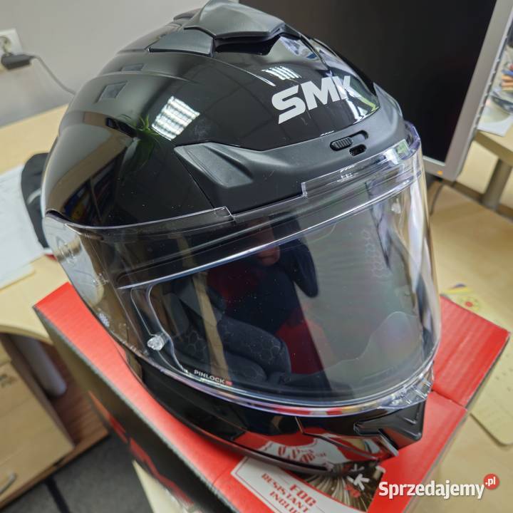 Kask motocyklowy integralny SMK Typhoon czarny Łódź sprzedam