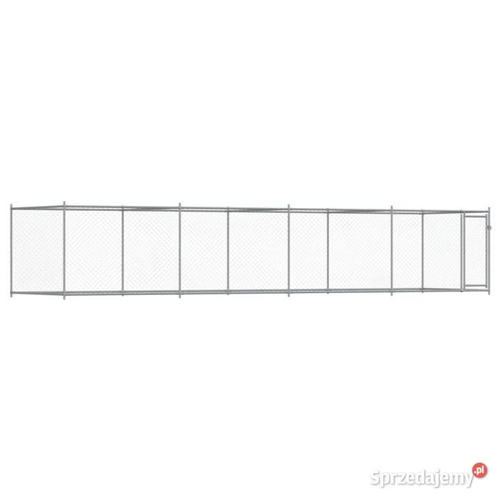 vidaXL Klatka psa z drzwiami szara 8x2x15 m Warszawa