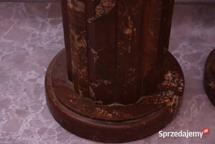 Piękne Kolumny Postumenty Granitowe Bordowe Kraków