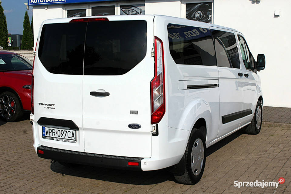 Ford Transit Custom 9osob L2 130 Salon FV23 1WŁ elektryczne lusterka Sokołów