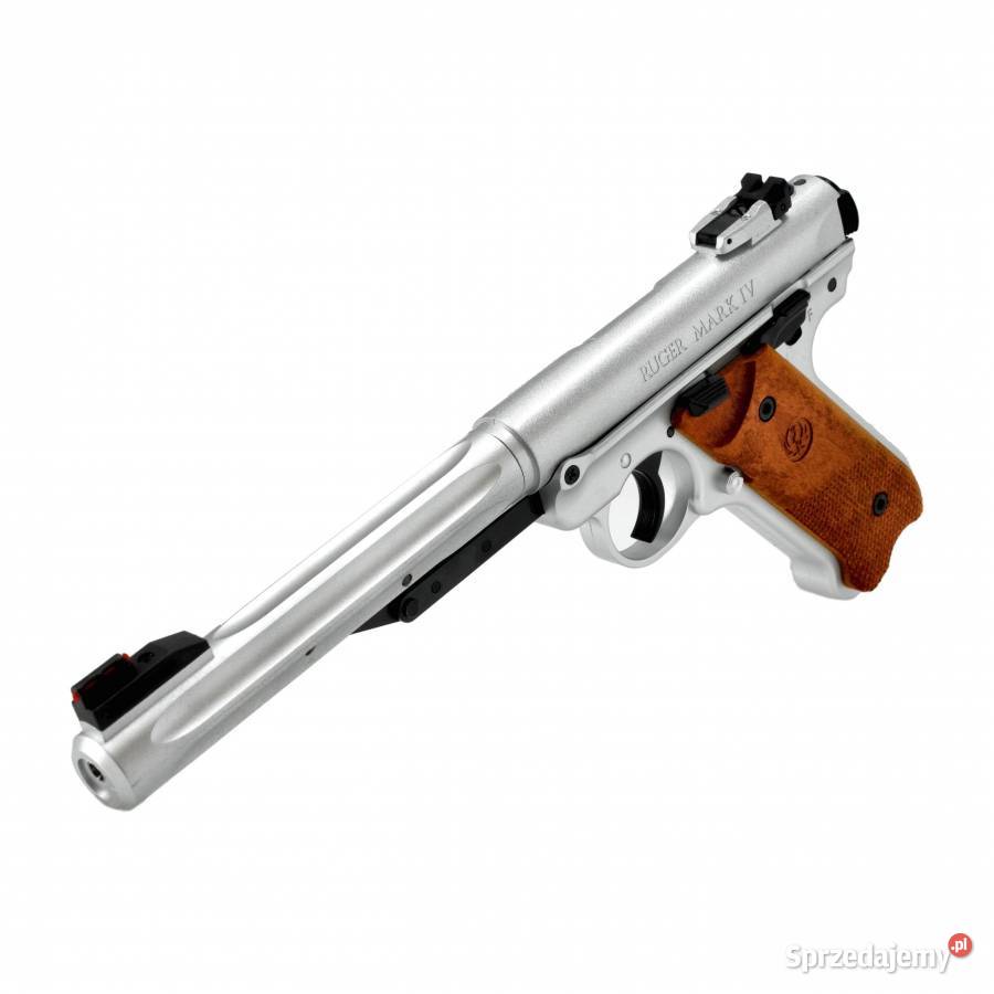 Pistolet wiatrówka Ruger Mark IV 45 mm srebrny Trzcianka