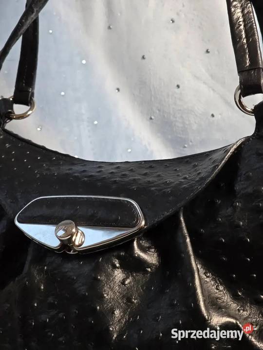 Duża Torebka FURLA do Ręki Skóra Naturalna szary/srebrny mazowieckie Warszawa