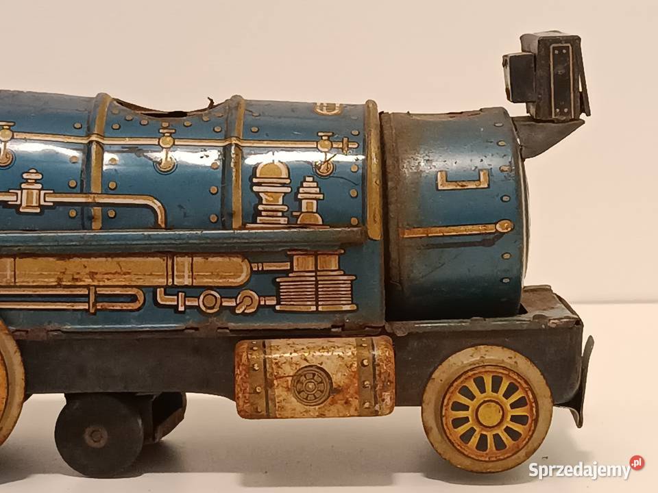 Stara blaszana zabawka LOKOMOTYWA elektryczna Rzeszów