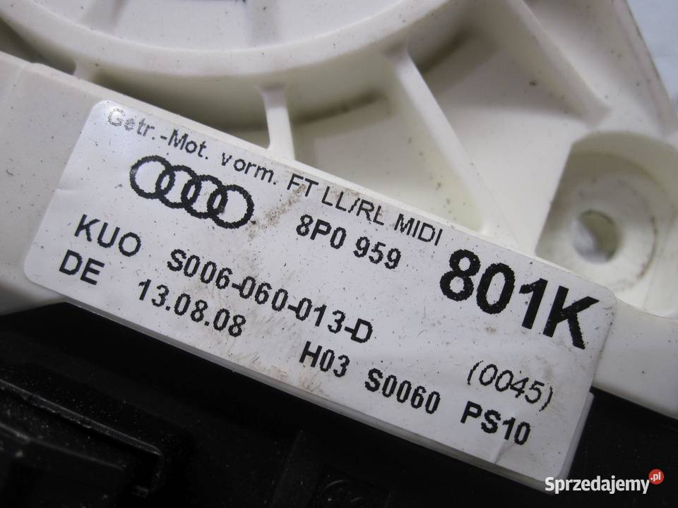 AUDI A3 II 8P 08r silniczek szyby lewy przód Kielce